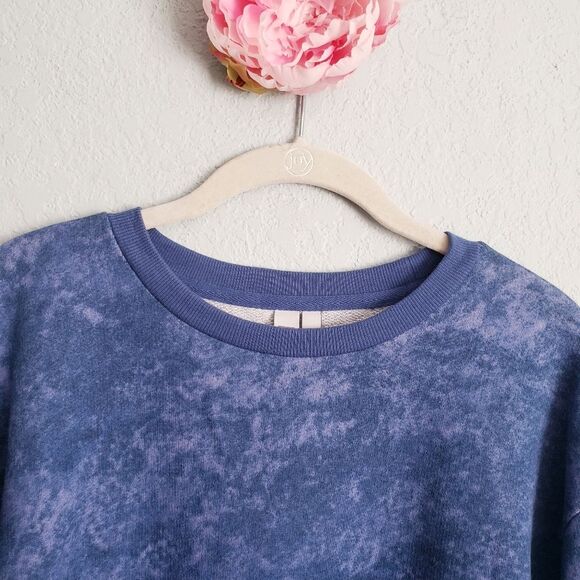 Zella Blue Mineral Washed Cropped Sweatshirt - Picture 4 of 7